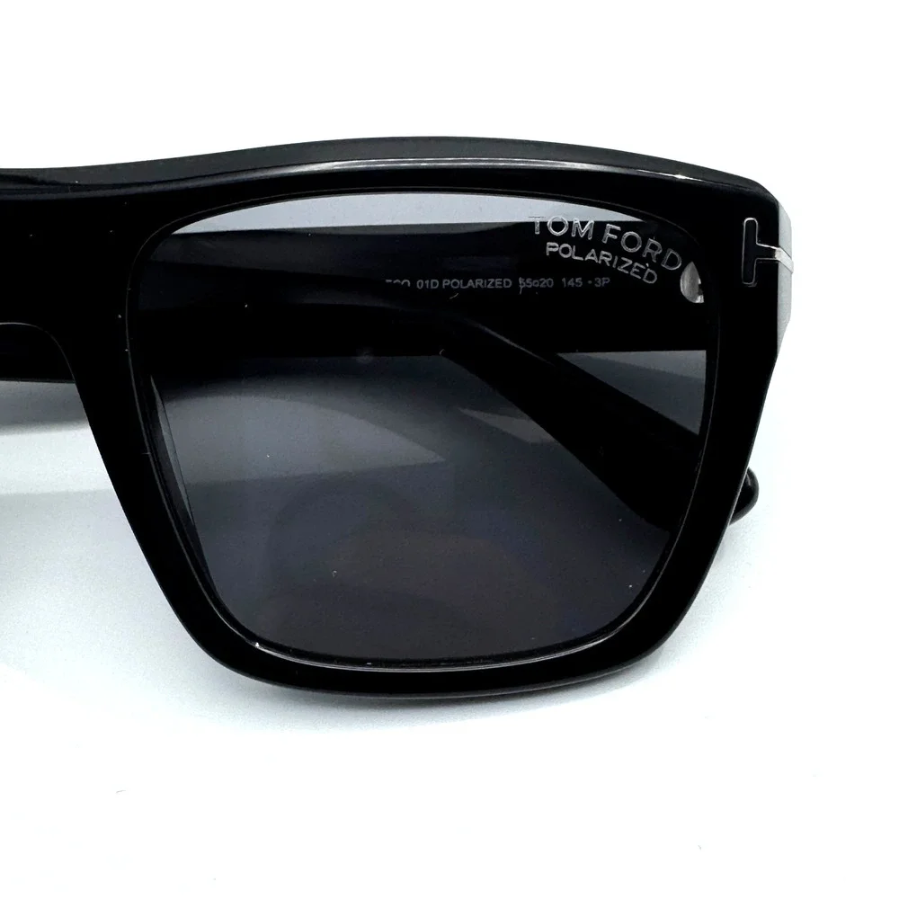 Tom Ford Sunglasses Alberto TF1077-N 01D Black Browline Polarized Gray Lens 55mm